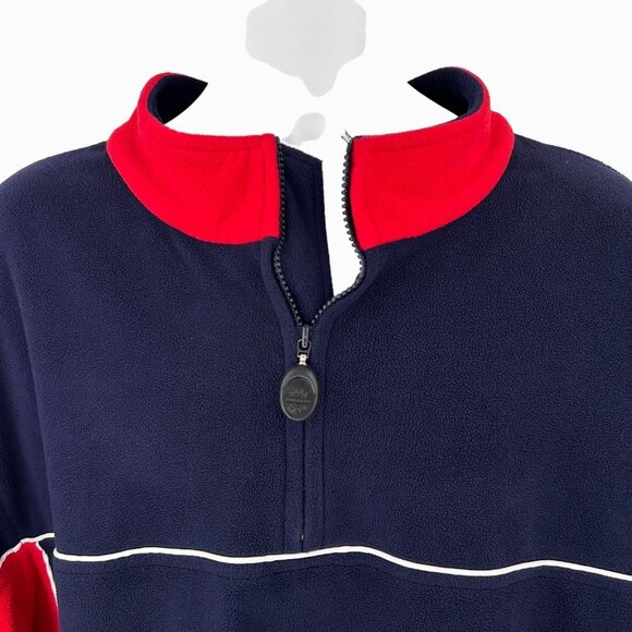 SEA DOO BOMBARDIER NAVY BLUE, RED, WHITE FLEECE PULLOVER - XL - Picture 2 of 6